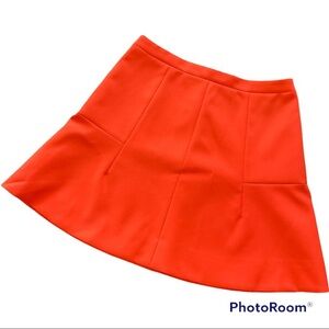 Orange Flare Mini Skirt Size 4